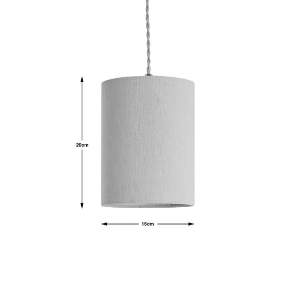 Cylinder Lamp Shade - Natural, Faux Linen