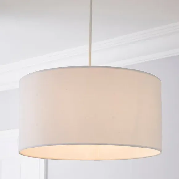 Cylinder Lamp Shade Textured - White image