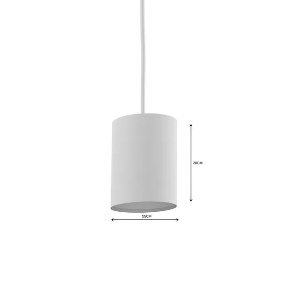 Cylinder Lamp Shade - White, Polycotton