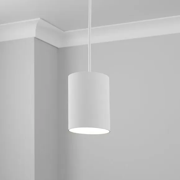 Cylinder Lamp Shade - White, Polycotton
