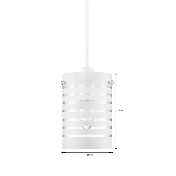 Cylinder Pendant Shade Easy Fit - Clear, Glass