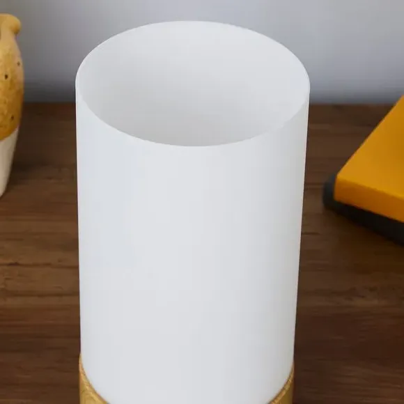 Cylindrical Table Lamp - Natural, Glass