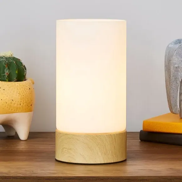 Cylindrical Table Lamp - Natural, Glass image