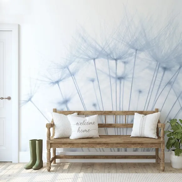 Dandelion Wall Mural - Blue image