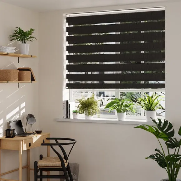 Day Night Roller Blind - Black, Fabric image