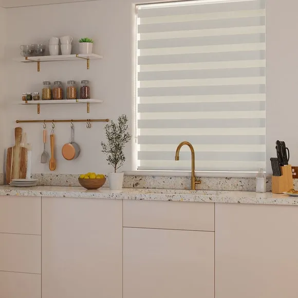 Day Night Roller Blind - Dove, Fabric