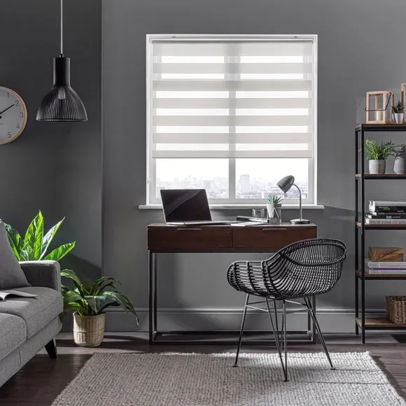 Day Night Roller Blind - Dove, Fabric