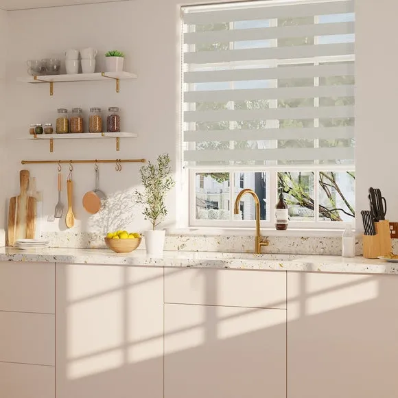 Day Night Roller Blind - Dove, Fabric