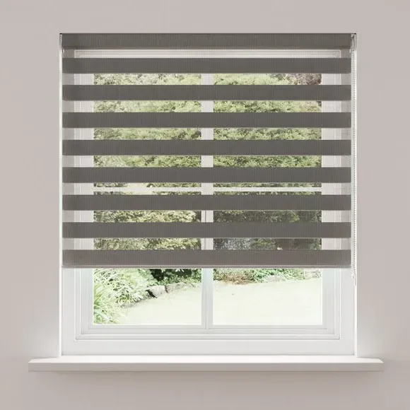 Day Night Roller Blind - Grey, Fabric