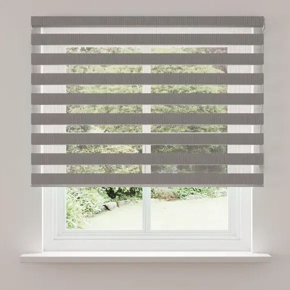Day Night Roller Blind - Grey, Fabric
