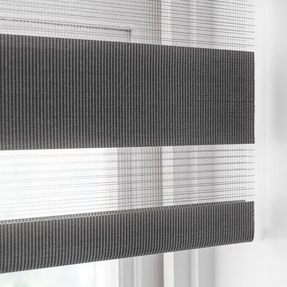 Day Night Roller Blind - Grey, Fabric