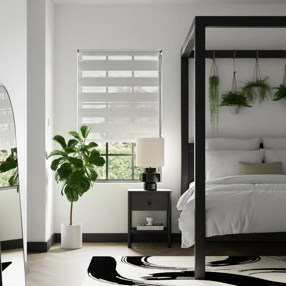 Day Night Roller Blind Room Darkening - White image