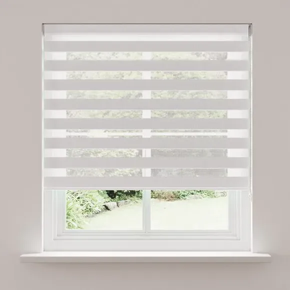 Day Night Roller Blind - White, Fabric