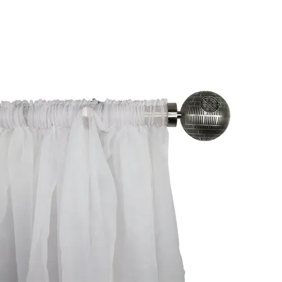 Death Star Finial Pair - Satin Steel