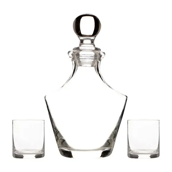 Decanter & Glasses Set - Clear Glass