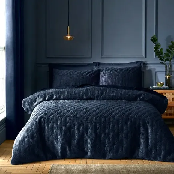 Deco Duvet Cover & Pillowcase Set - Ink, Polyester