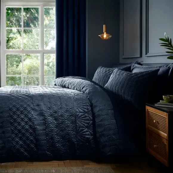 Deco Duvet Cover & Pillowcase Set - Ink, Polyester