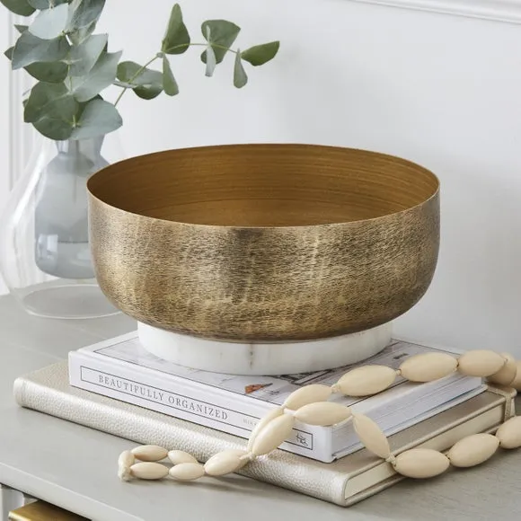 Decorative Bowl - Gold, Metal Marble image