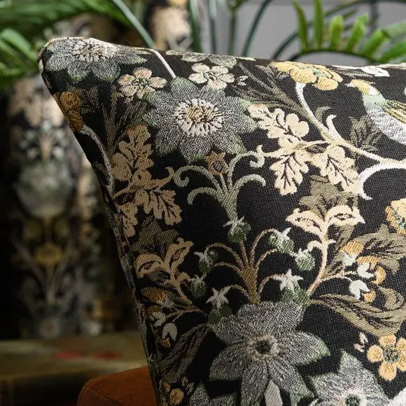 Decorative Cushion with Feather Fill - Black