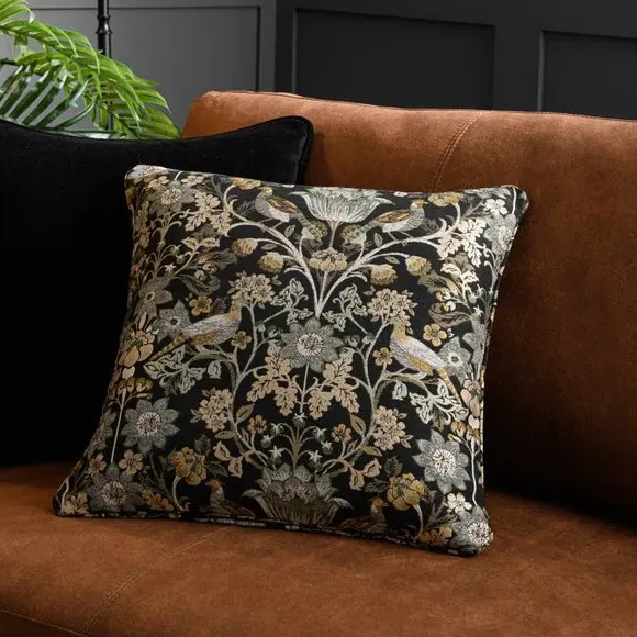 Decorative Cushion with Feather Fill - Black image