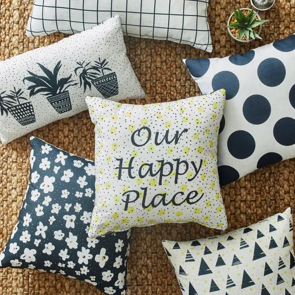Decorative Cushion with Zip Cover - Multicolor