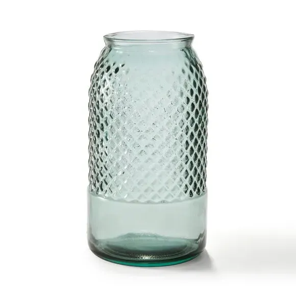 Decorative Vase - Green, Recycled Glass