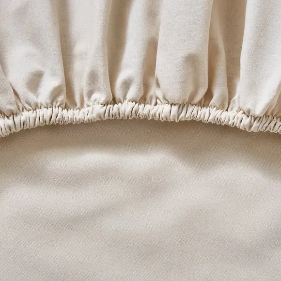 Deep Fitted Sheet 28cm - Natural, Polycotton
