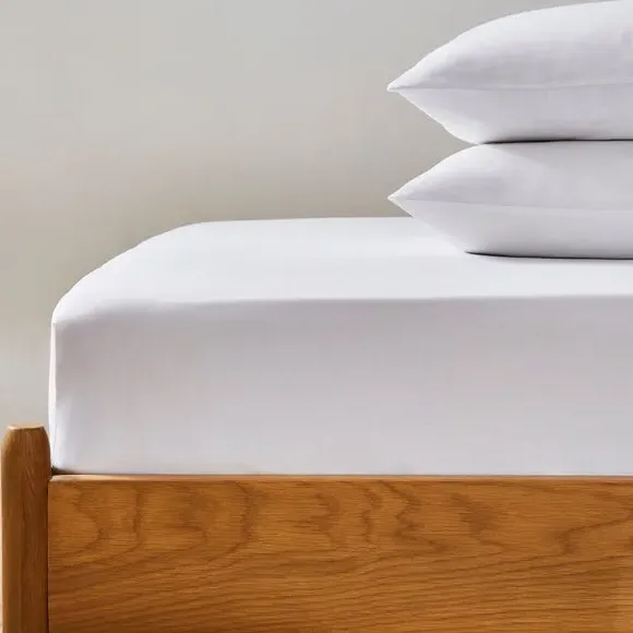 Deep Fitted Sheet 28cm - White, Polycotton