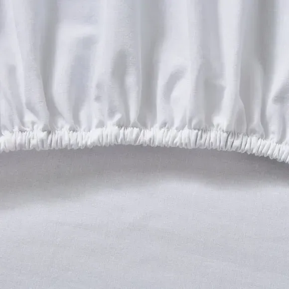 Deep Fitted Sheet 28cm - White, Polycotton