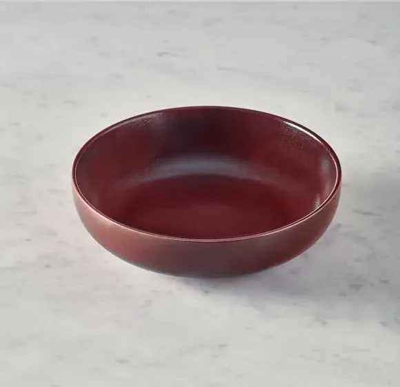 Deep Pasta Bowl with Reactive Glaze - Burgundy image