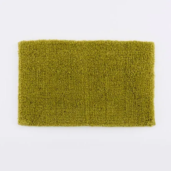 Deep Pile Bath Mat with Non-Slip - Green
