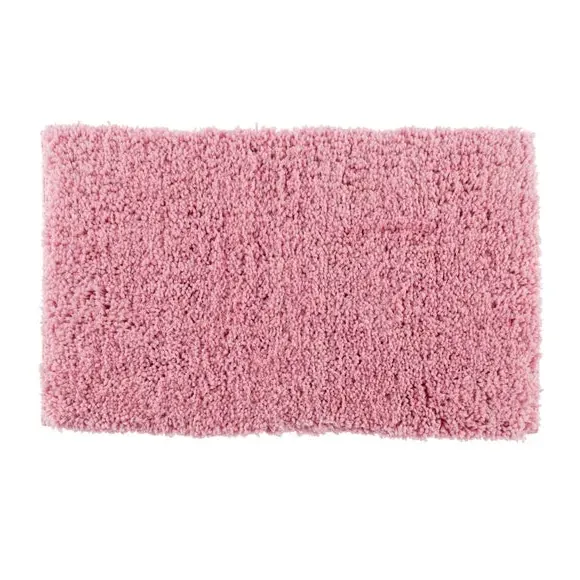 Deep Pile Bath Mat with Non-Slip - Pink