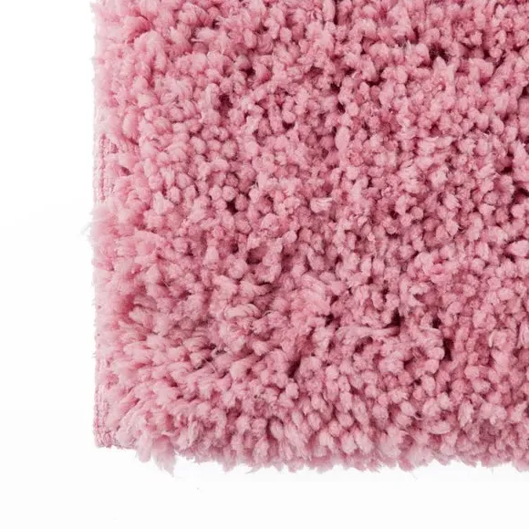 Deep Pile Bath Mat with Non-Slip - Pink