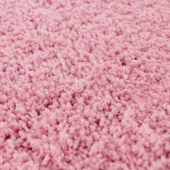 Deep Pile Bath Mat with Non-Slip - Pink