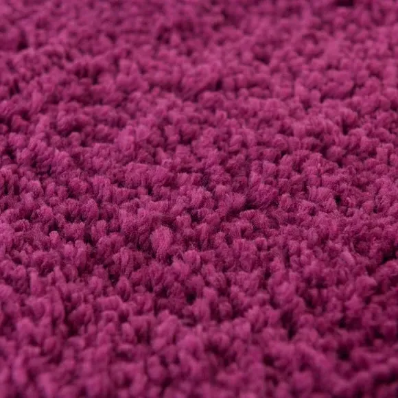 Deep Pile Bath Mat with Non-Slip - Pomegranate