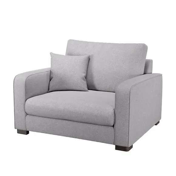 Deep Sit Snuggle Chair - Grey, Soft Texture