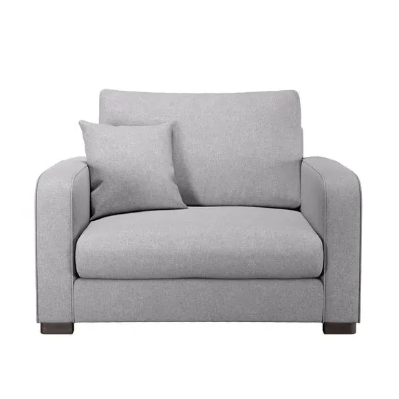 Deep Sit Snuggle Chair - Grey, Soft Texture