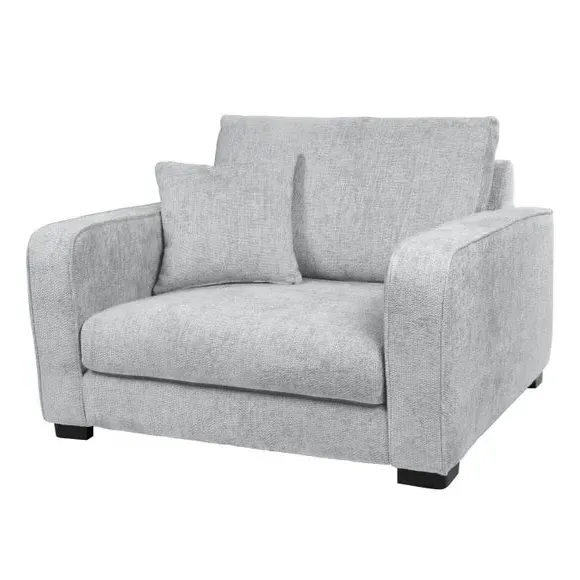 Deep Sit Snuggle Chair with Cushion - Silver