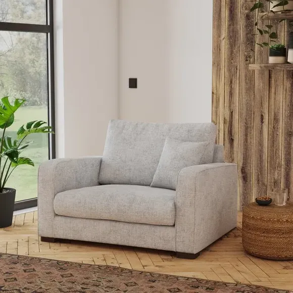 Deep Sit Snuggle Chair with Cushion - Silver