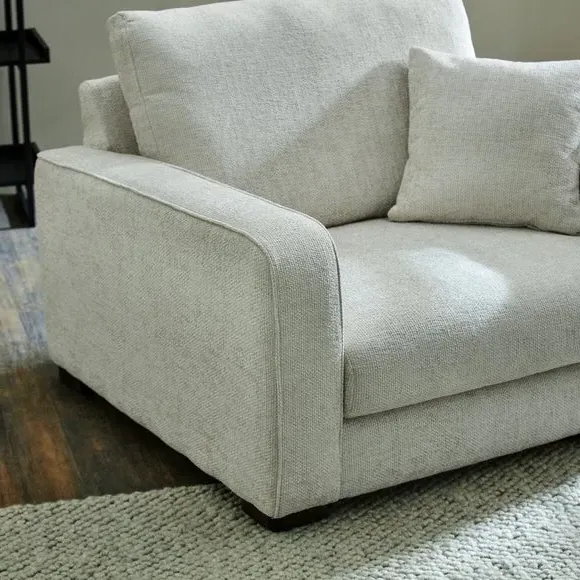 Deep Sit Snuggle Chair with Cushion - White