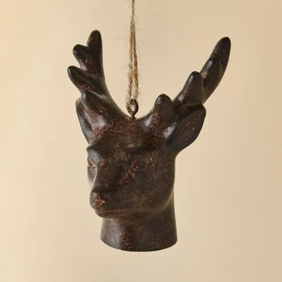Deer Hanging Decoration - Brown, Ceramic