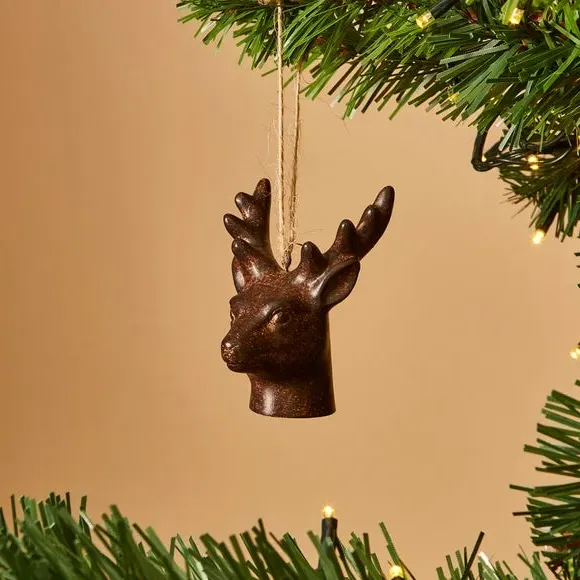 Deer Hanging Decoration - Brown, Ceramic image