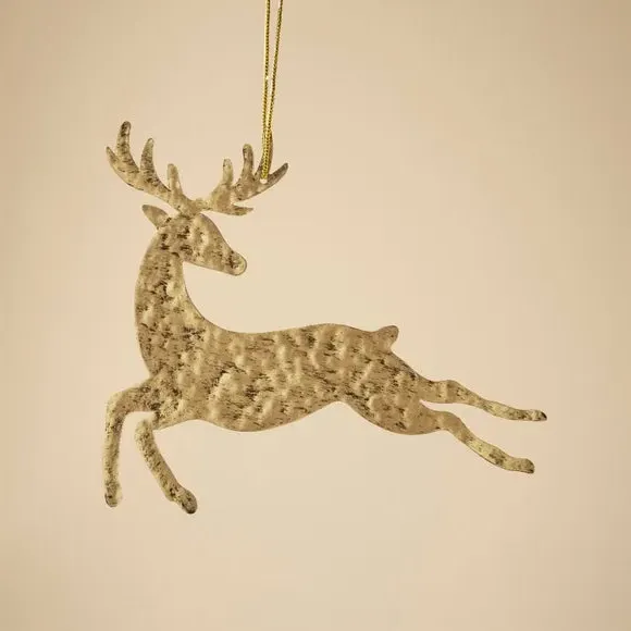 Deer Hanging Decoration - Gold, Metal