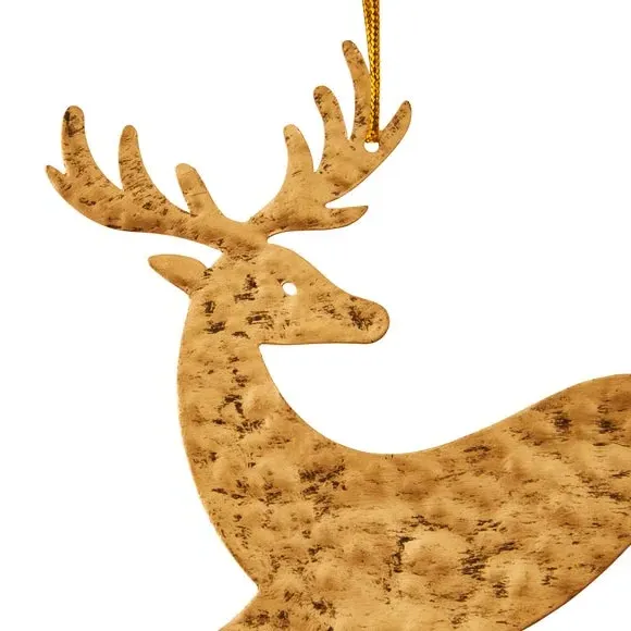 Deer Hanging Decoration - Gold, Metal