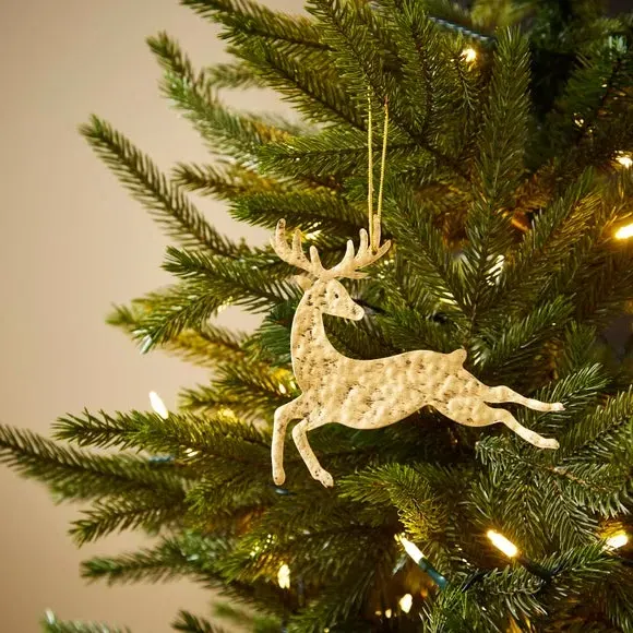 Deer Hanging Decoration - Gold, Metal image