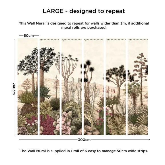 Desert Garden Wall Mural - Natural, Paper