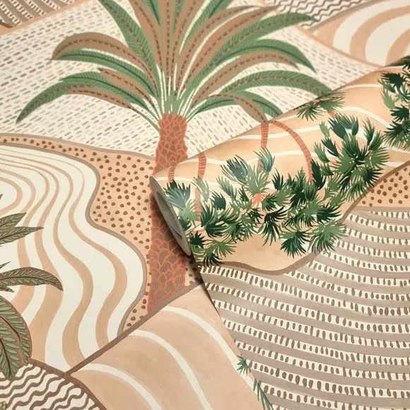 Desert Sands Wallpaper - Warm Sand, Matt Ink