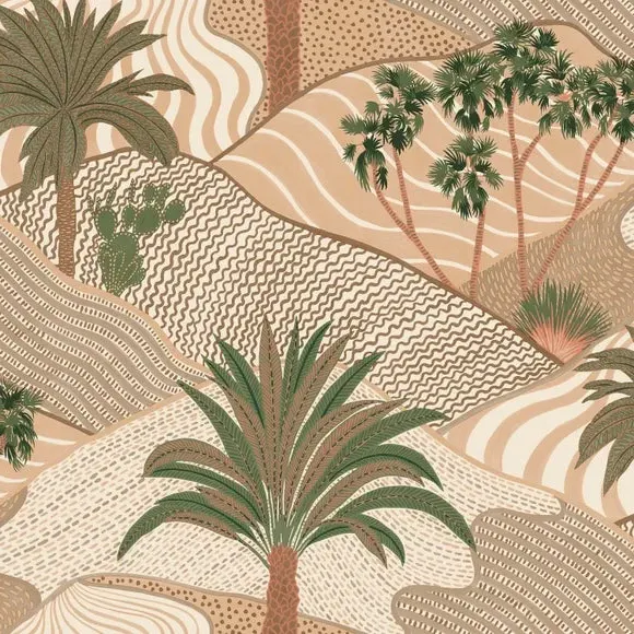 Desert Sands Wallpaper - Warm Sand, Matt Ink