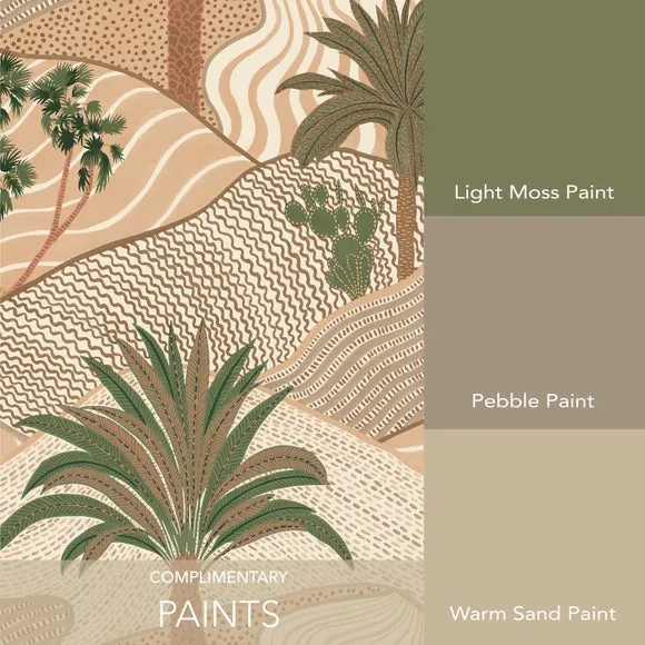 Desert Sands Wallpaper - Warm Sand, Matt Ink
