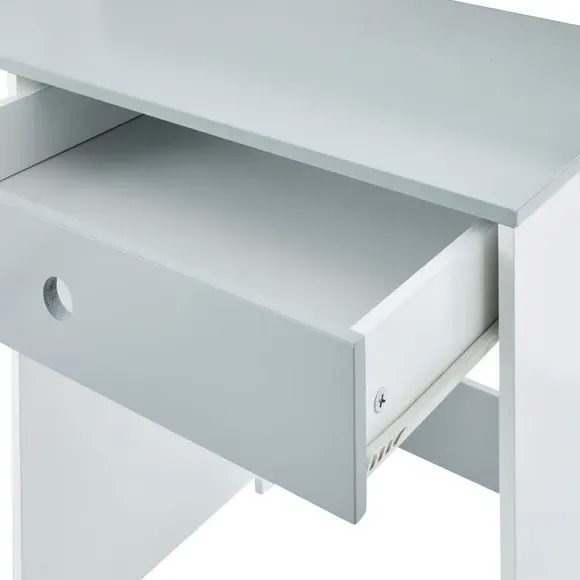 Desk and Chair Set with Storage - Grey, MDF Wood